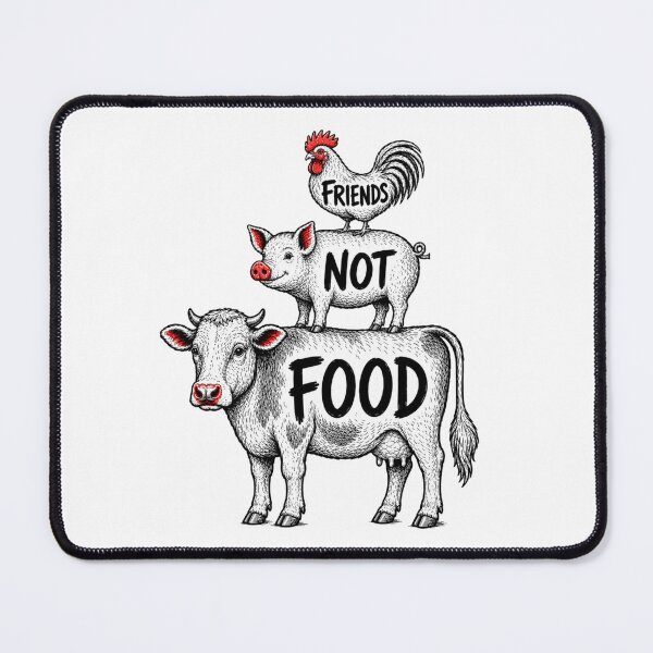 Item preview, Friends Not Food Vegan Cow Pig Chicken Animal Welfare Animal Rights Veganism Go Vegan designed and sold by Annika Shurafa.