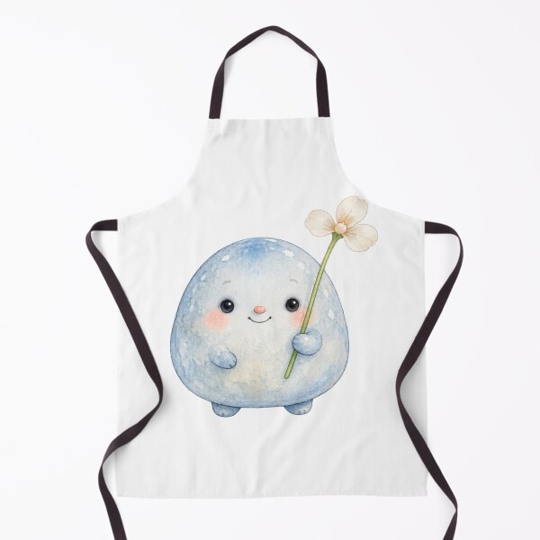 Item preview, Cute Little Blue Guy with Flower 1A designed and sold by CrumbBumStudio.