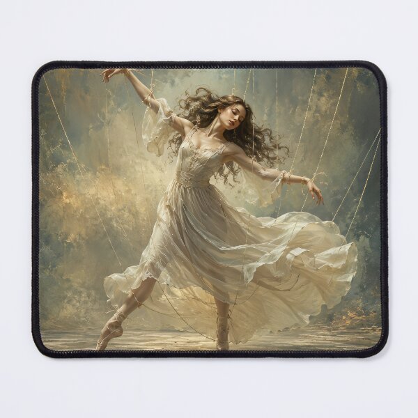 Item preview, of a graceful woman in a long ivory dress dancing designed and sold by ArcaneVisionArt.