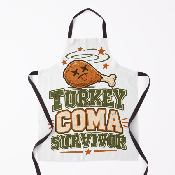 Item preview, Turkey Coma Survivor Funny Thanksgiving Shirt designed and sold by CerealBoxInk.