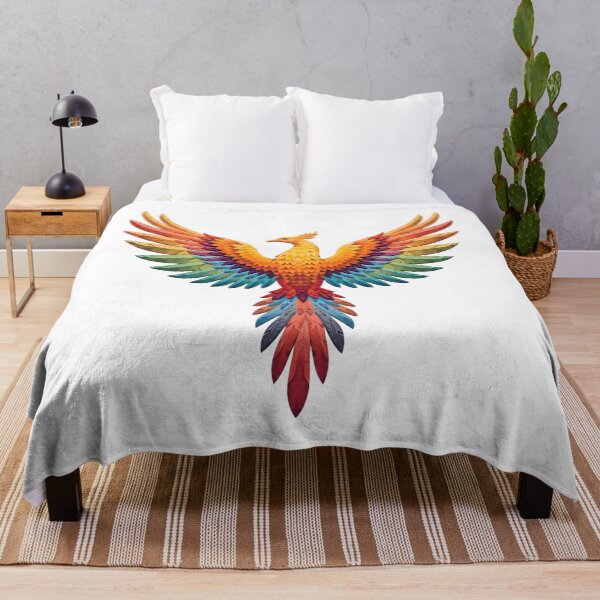 Item preview, Colorful Geometric Papercraft Phoenix Bird Rising designed and sold by VisualVerseLab.
