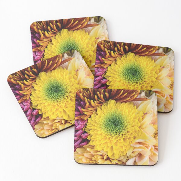 Item preview, Yellow Green Chrysanthemum Set 1 designed and sold by nastiaart.