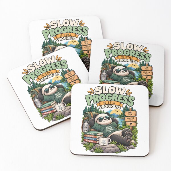 Item preview, Slow Progress Is Still Progress Funny Panda Motivational Hiking Design designed and sold by BDLuck2021.