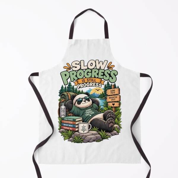 Item preview, Slow Progress Is Still Progress Funny Panda Motivational Hiking Design designed and sold by BDLuck2021.