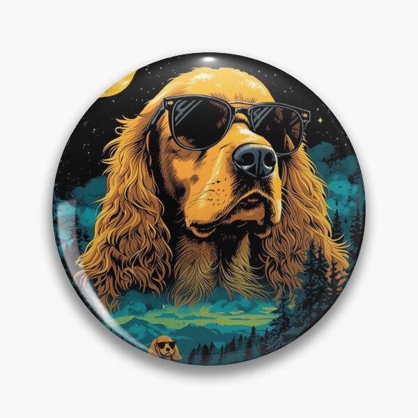 Item preview, Golden cocker spaniel with sunglasses 90s wildlife designed and sold by aponwao.
