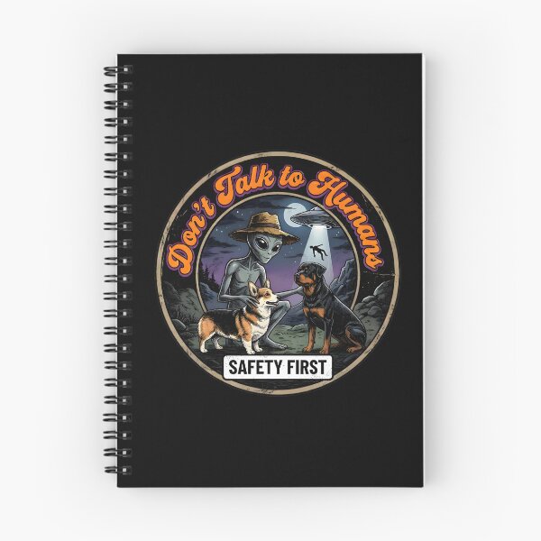 Item preview, Don't Talk to Humans Dachshund Cocker Spaniel Alien Comic designed and sold by AeroCodeDesigns.