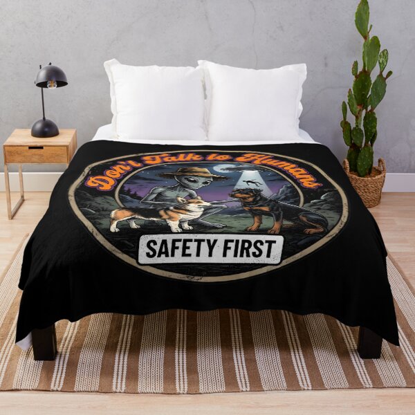 Item preview, Don't Talk to Humans Dachshund Cocker Spaniel Alien Comic designed and sold by AeroCodeDesigns.