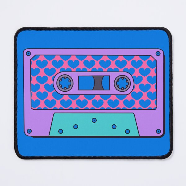Item preview, Retro Cassette Tape in Purple, Blue and Pink with Heat Design designed and sold by LaRoach Digital Arts.