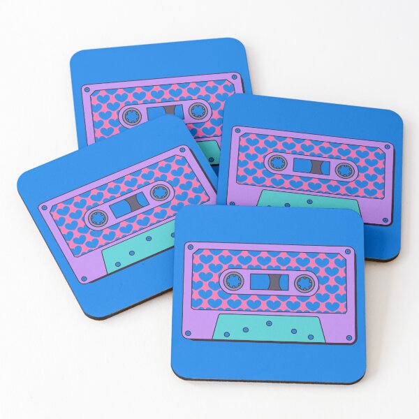 Item preview, Retro Cassette Tape in Purple, Blue and Pink with Heat Design designed and sold by LaRoach Digital Arts.