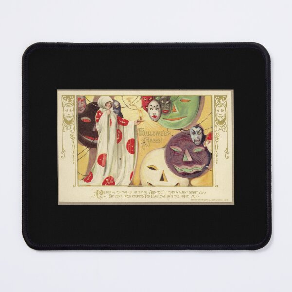 Item preview, Halloween Faces - Vintage Greeting Card Illustration designed and sold by SedgeWren.