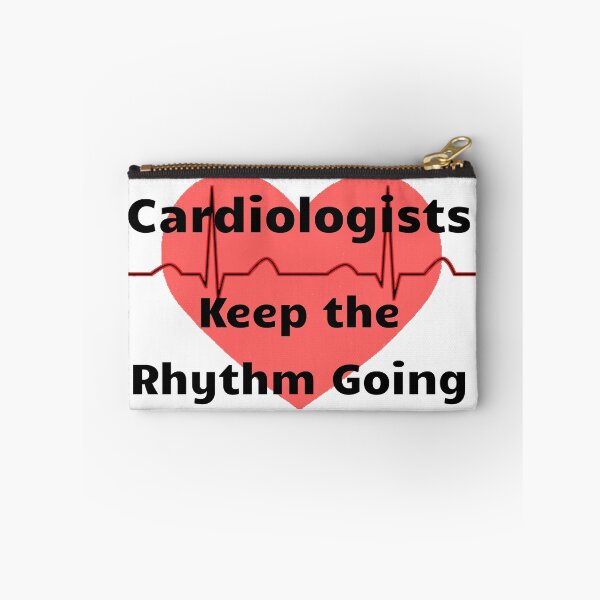 Item preview, Cardiologists Keep the Rhythm Going – Funny Cardiology Quote (Black Text Design) designed and sold by UlDesigns.
