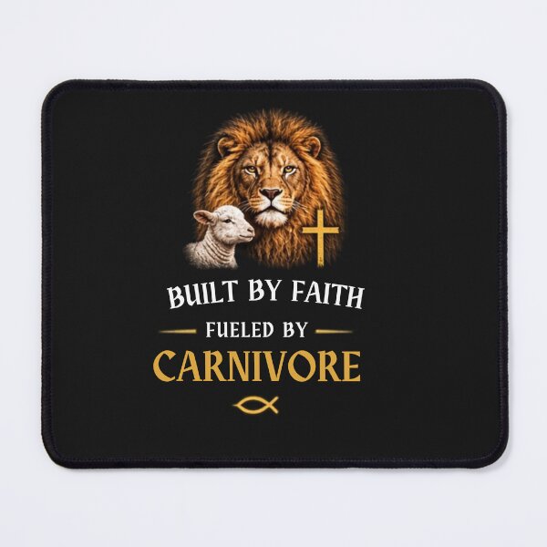 Item preview, Built By Faith Fueled By Carnivore designed and sold by CarnivoreGifts.