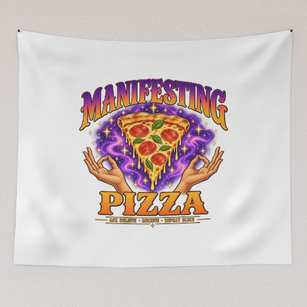 Item preview, Manifesting Pizza Vibes Cosmic Slice Magic designed and sold by Dresut.