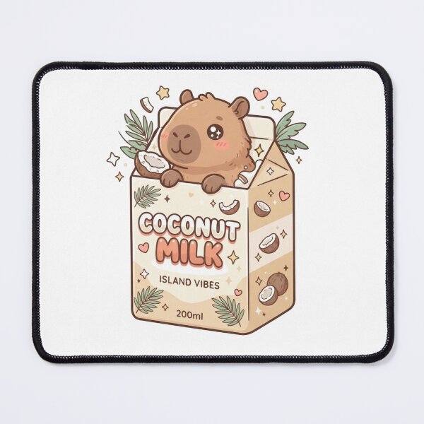 Item preview, Kawaii Capybara Coconut Milk Carton Sticker | Cute Y2K Aesthetic Sticker designed and sold by HOODYBUDSTYLES.