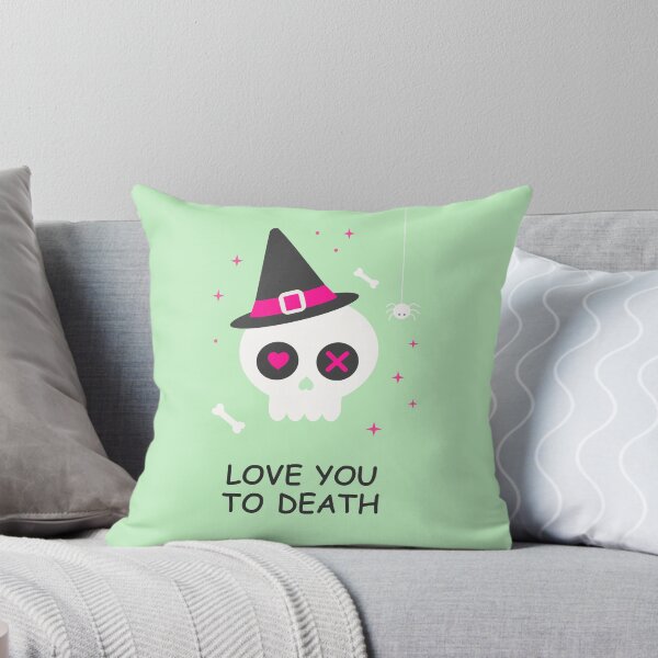 Item preview, Cute Mint Green Pastel Goth Skull Witch Poster Art designed and sold by OlhaTironArt.
