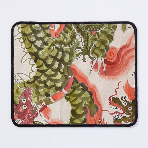 Item preview, Olive Green Dragon Chinoiserie Watercolour designed and sold by Fani*.
