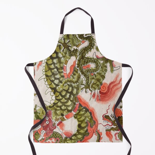 Item preview, Olive Green Dragon Chinoiserie Watercolour designed and sold by Fani*.