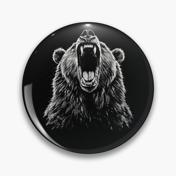 Item preview, Ferocious Roaring Grizzly Bear Vintage Wildlife designed and sold by Moizento.