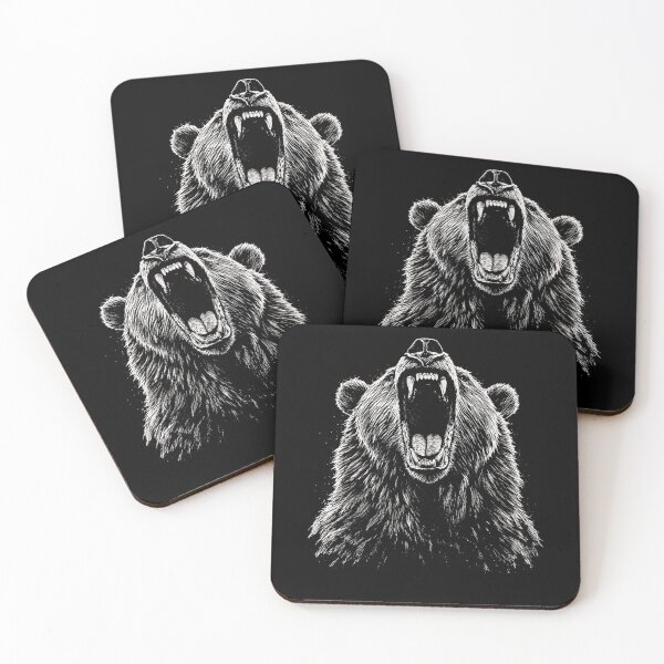 Item preview, Ferocious Roaring Grizzly Bear Vintage Wildlife designed and sold by Moizento.