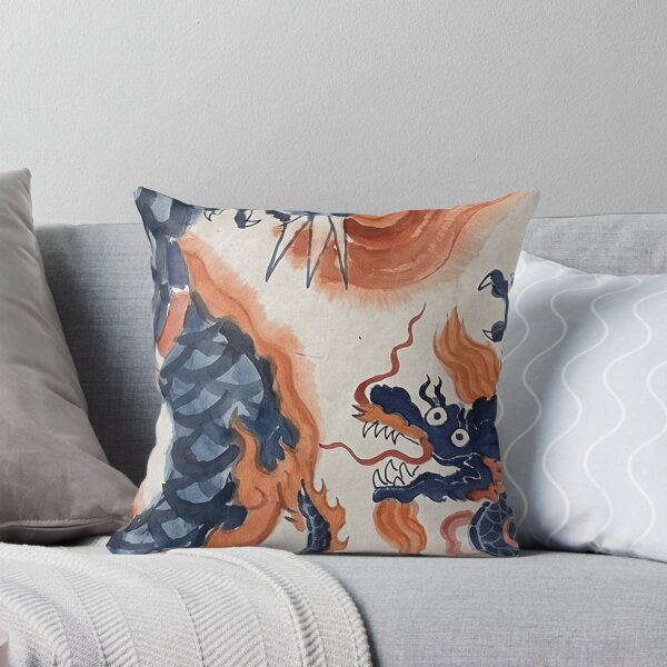 Item preview, Blue Dragon Chinoiserie Watercolor designed and sold by Fani*.