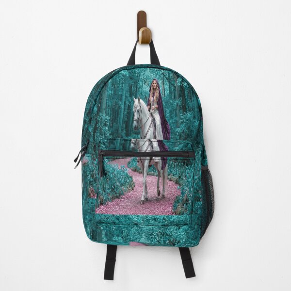 Item preview, Mystical Forest Princess on White Horse Dark Fantasy Art    designed and sold by AfresStudio.