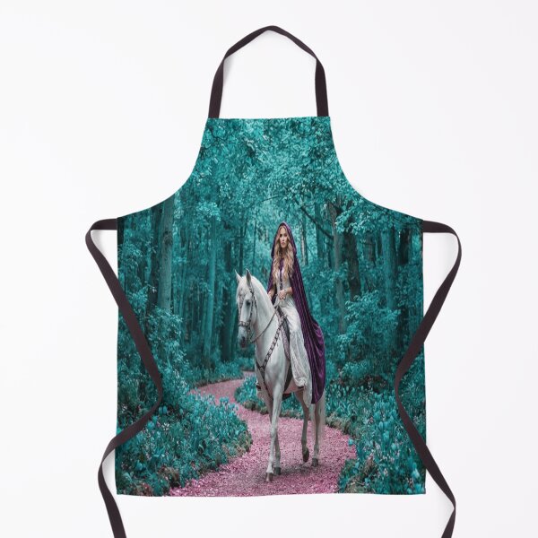 Item preview, Mystical Forest Princess on White Horse Dark Fantasy Art    designed and sold by AfresStudio.