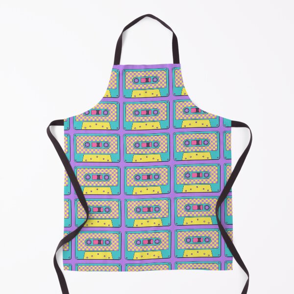 Item preview, Retro Cassette Tape in Teal, Purple and Yellow with Checkerboard Design designed and sold by LaRoach Digital Arts.