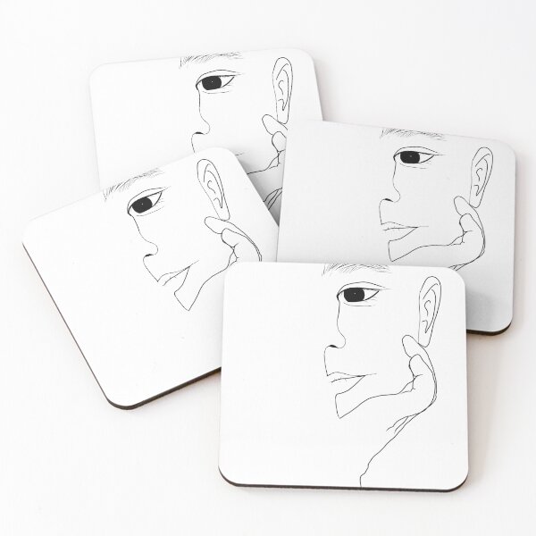 Item preview, Minimalist Hand On Face Line Art⁠ designed and sold by a1-x.