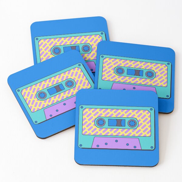 Item preview, Retro Cassette Tape in Turquoise, Purple and Yellow designed and sold by LaRoach Digital Arts.