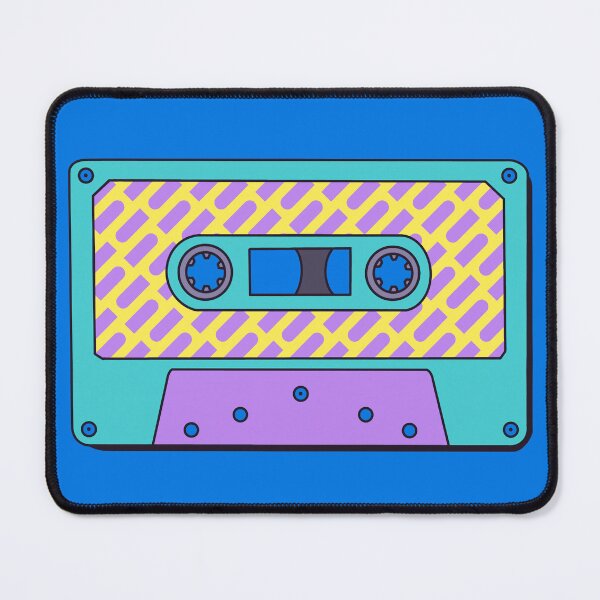 Item preview, Retro Cassette Tape in Turquoise, Purple and Yellow designed and sold by LaRoach Digital Arts.
