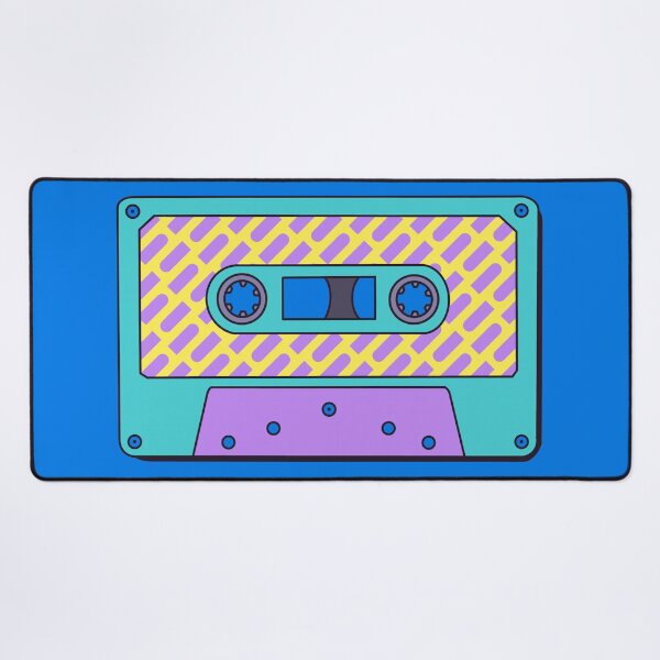 Item preview, Retro Cassette Tape in Turquoise, Purple and Yellow designed and sold by LaRoach Digital Arts.