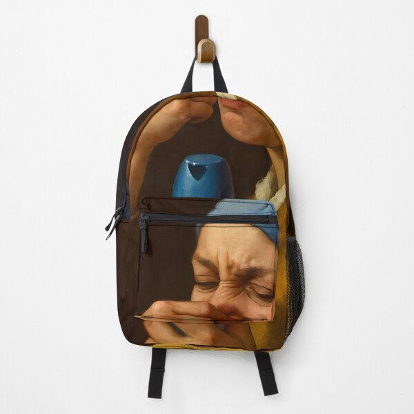 Item preview, Girl With A Pearl Earring Funny Bathroom Art designed and sold by ARTAFACT.