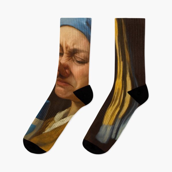 Item preview, Girl With A Pearl Earring Funny Bathroom Art designed and sold by ARTAFACT.
