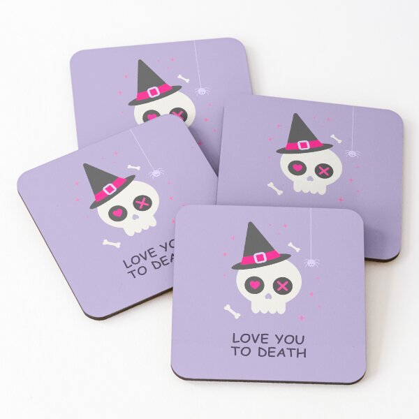 Item preview, Love You To Death Cute Purple Lavender Skull Witch designed and sold by OlhaTironArt.