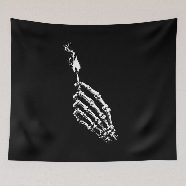 Item preview, Matchstick Skeleton Hand Holding Burning Match Art designed and sold by gunaone-design.