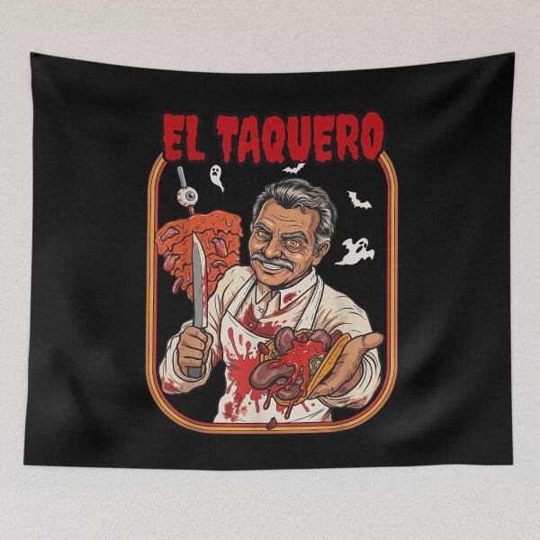 Item preview, El Taquero Halloween Horror Taco Chef Spooky Al Pastor Vintage designed and sold by Creative Spark.