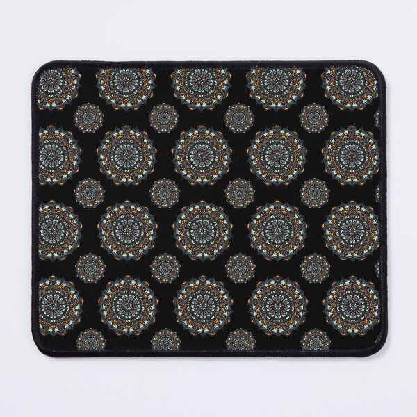 Item preview, Muted Teal Orange Mandala Geometric Pattern designed and sold by DERA RAY.