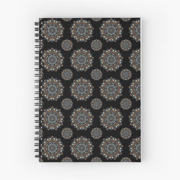 Item preview, Muted Teal Orange Mandala Geometric Pattern designed and sold by DERA RAY.