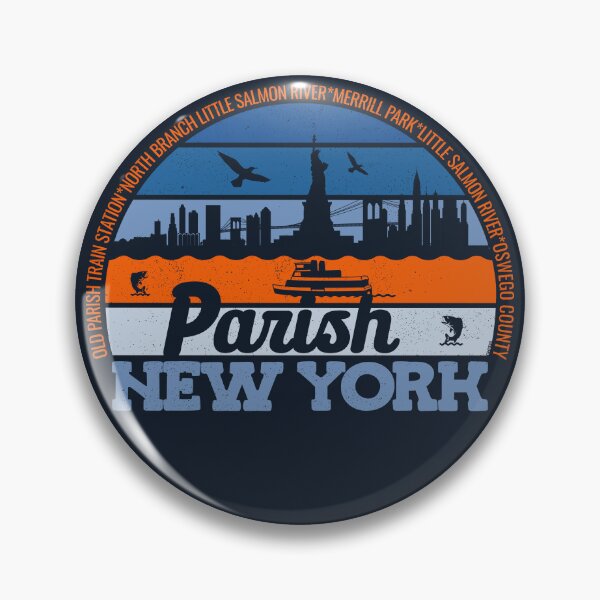 Item preview, Parish New York Sunset Retro Vintage Local Pride Logo designed and sold by CRHPOD20.