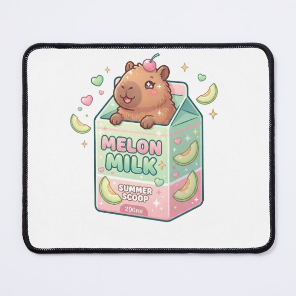 Item preview, Kawaii Capybara Melon Milk Carton Sticker | Cute Y2K Aesthetic Sticker designed and sold by HOODYBUDSTYLES.