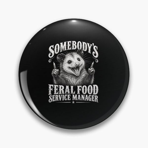 Item preview, opossum Funny Feral Food Service Manager Graphic designed and sold by anapldv.