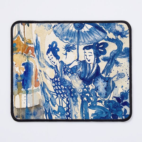 Item preview, Blue and White Ginger Jar Watercolor designed and sold by Fani*.