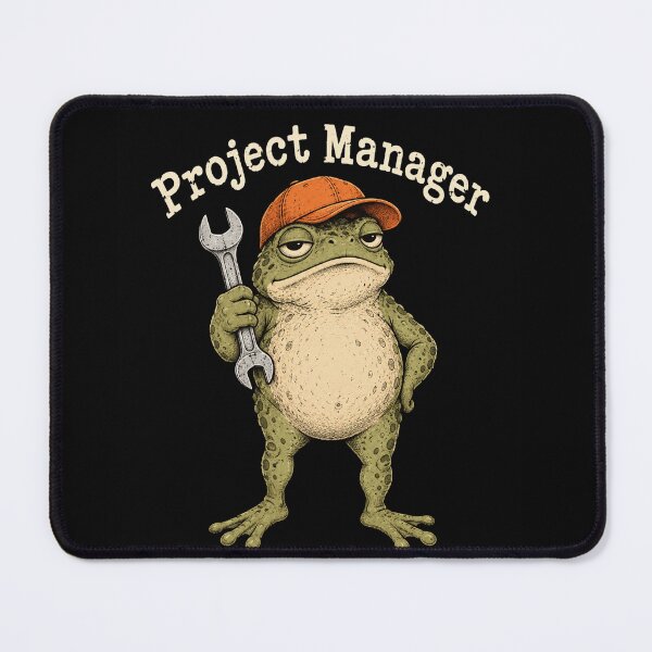 Item preview, Project Manager Funny Frog Mechanic with Wrench designed and sold by anapldv.