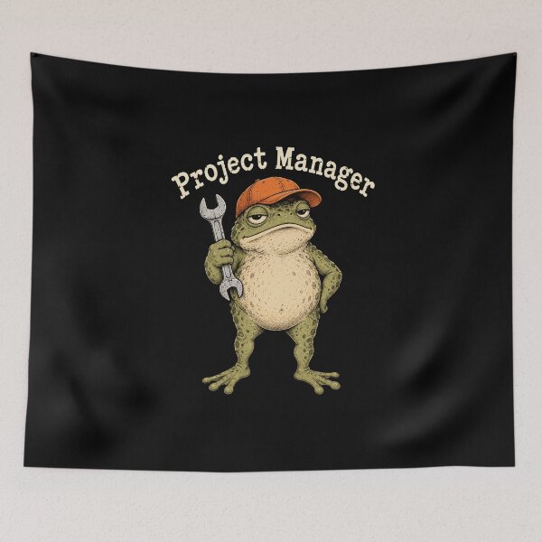 Item preview, Project Manager Funny Frog Mechanic with Wrench designed and sold by anapldv.