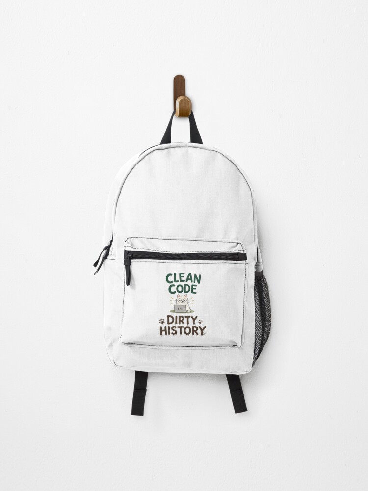 Thumbnail 1 of 3, Backpack, Clean Code Dirty History designed and sold by OmarDAOUD.