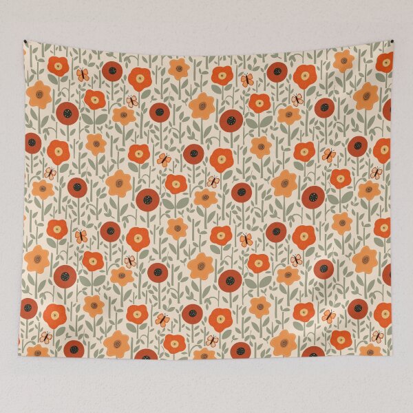 Item preview, Josie Floral - Sepia  designed and sold by Willow & Grace Designs.