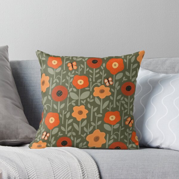 Item preview, Josie Floral - forest green designed and sold by Willow & Grace Designs.
