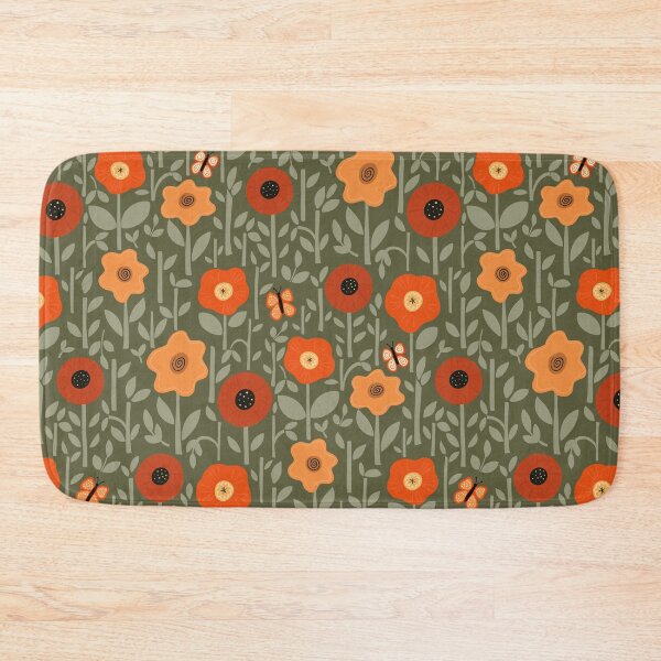 Item preview, Josie Floral - forest green designed and sold by Willow & Grace Designs.