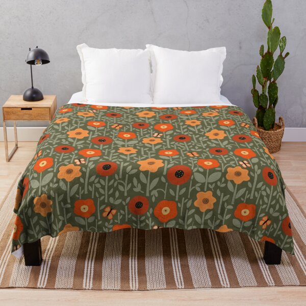 Item preview, Josie Floral - forest green designed and sold by Willow & Grace Designs.