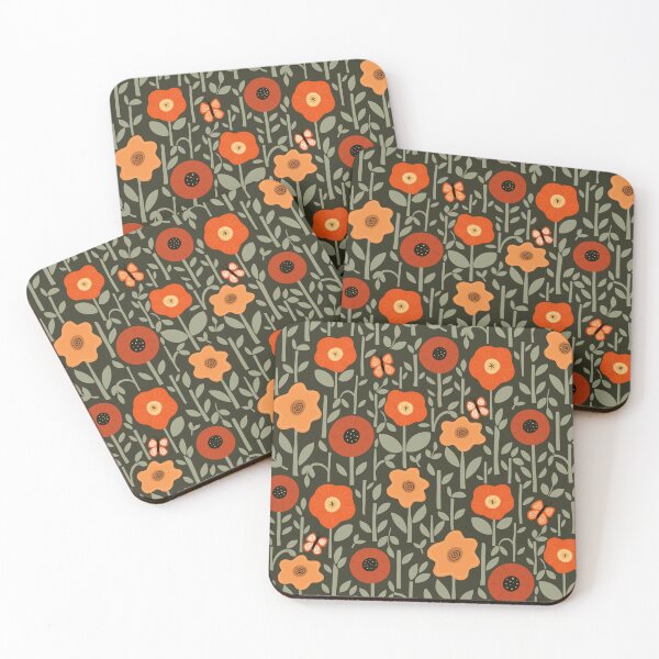 Item preview, Josie Floral - black designed and sold by Willow & Grace Designs.